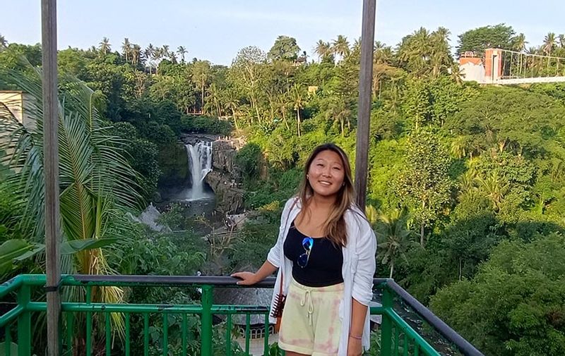 Bali Private Tour - Tegenung waterfall view before we step down the 250 stairs