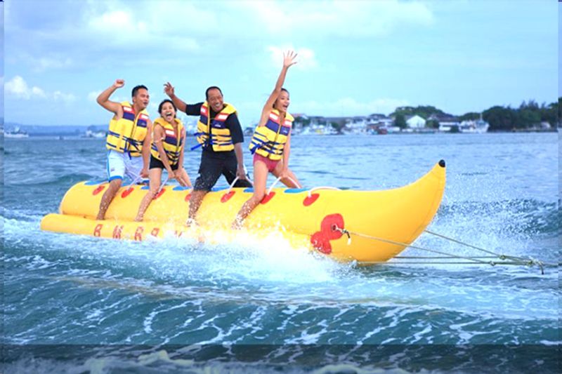 Bali Private Tour - At Nusa Dua Northe beach for water-sport activity