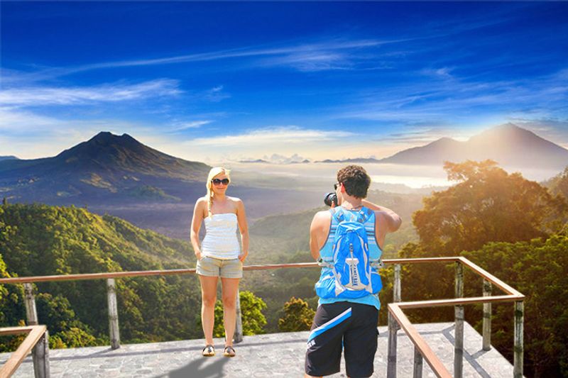 Bali Private Tour - at Vie of batur Volcano and Lake batur in Kintamani Hill 