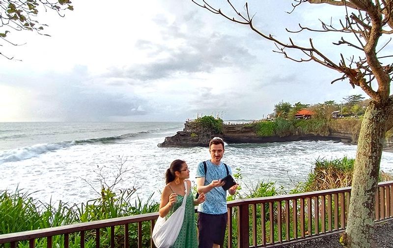 Bali Private Tour - Tanah Lot, the off-shore Temple in Tabanan Bali. the best spot t see the sunset