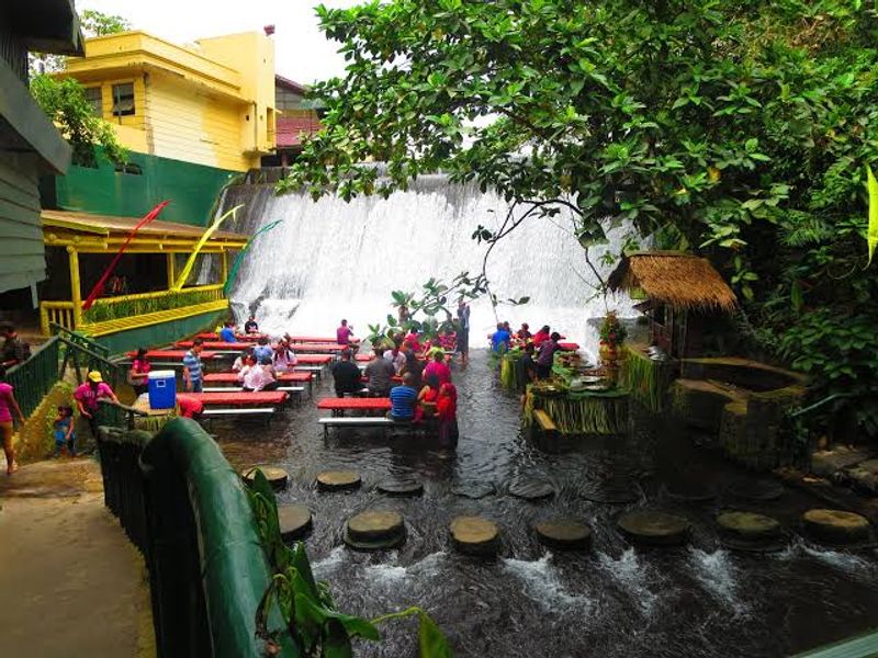 Manila Private Tour - This is where the guest will have their lunch in water falls of the plantation