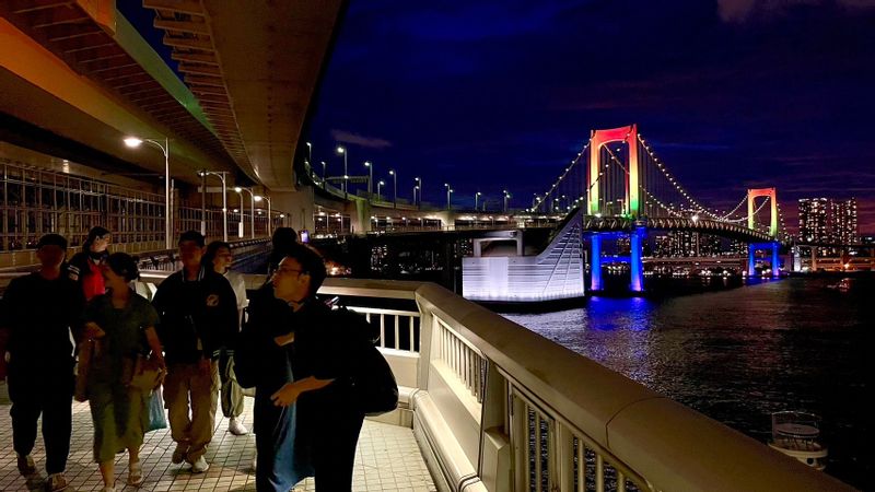 Tokyo Private Tour - walking accross the Rainbow Bridge