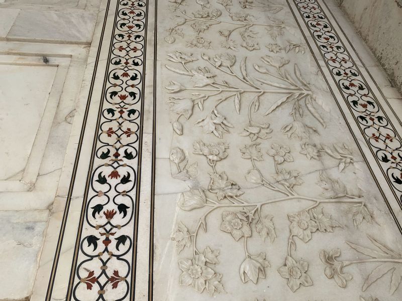 Agra Private Tour - Inlayed Stones in Marble