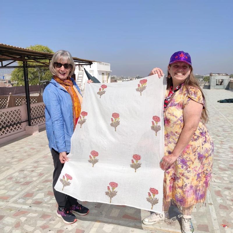 Jaipur Private Tour - After drying the fabric printed by guests 