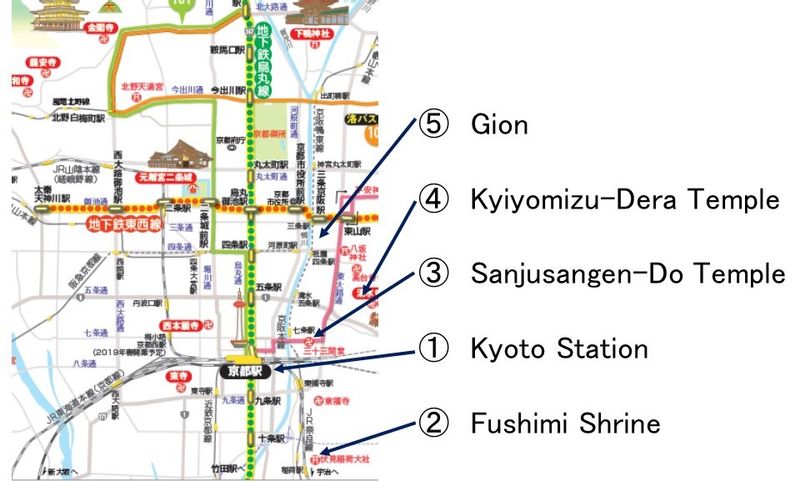 Tokyo Private Tour - 1. Map of Miyabi Route 