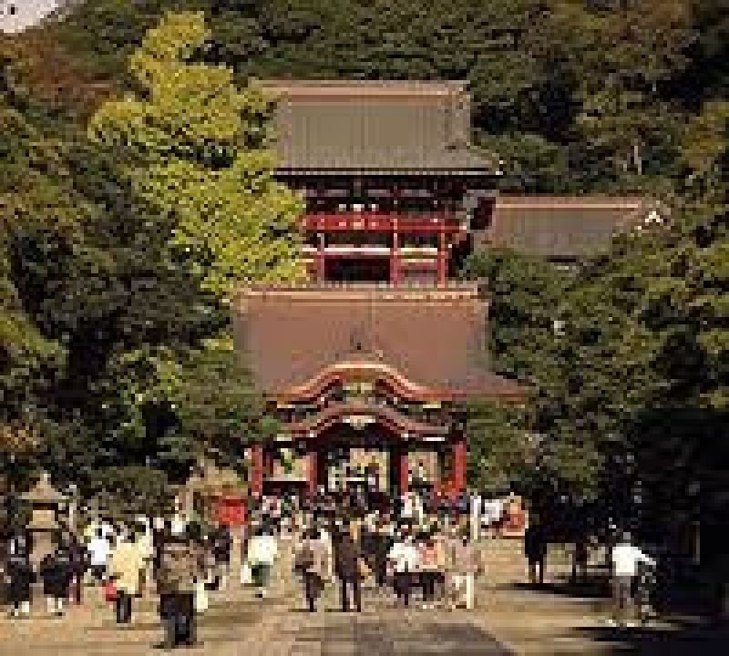 Kanagawa Private Tour - Tsurugaoa-Hachimangû, 15 minutes à pied de la gare de Kamakura, est le temple de Shinto principal de la Kamakura.
où les croyants se ruent pour la faveur céleste les premiers trois jours de l'an. 