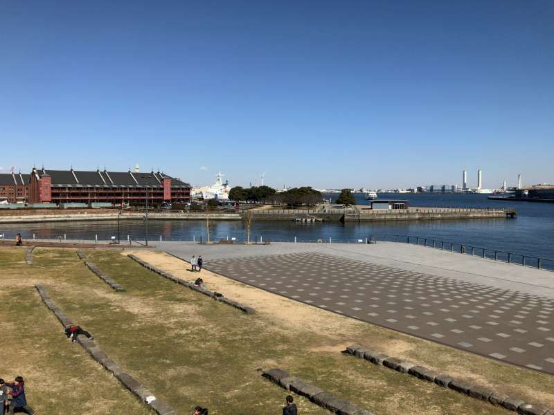 Yokohama Private Tour - Zo-no-hana Park meaning a trunk of an elephant park, the name deriving from the pier's shape resembling a trunk, in Minato Mirai 21 Shinko area