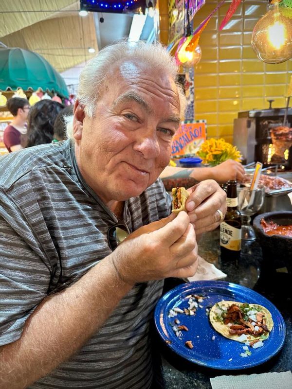 Mexico City Private Tour - J.P. Enjoying his food at the market