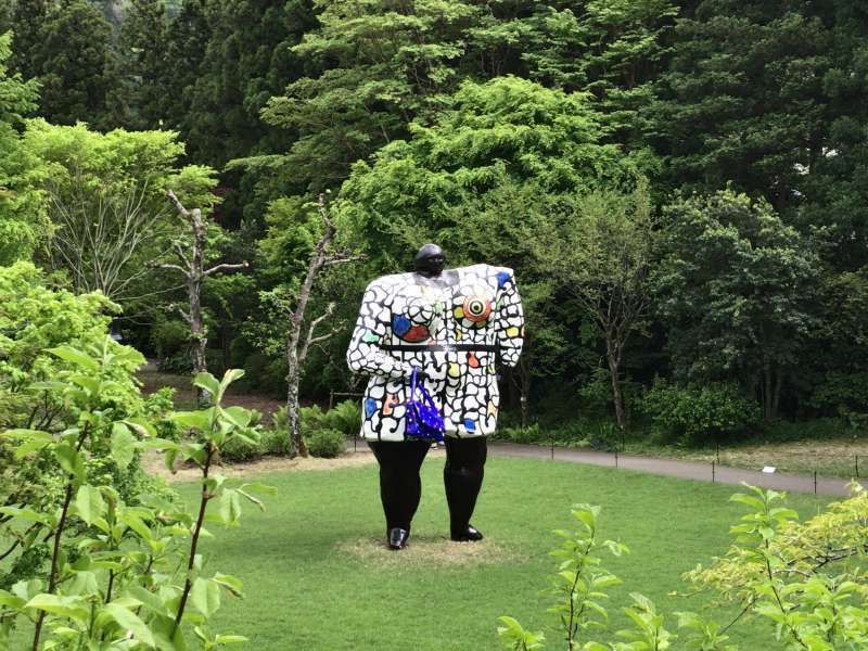 Hakone Private Tour - A representative work, Miss Black Power, designed by a French artist, Niki de Saint Phalle, in the Hakone Open-Air Museum. 