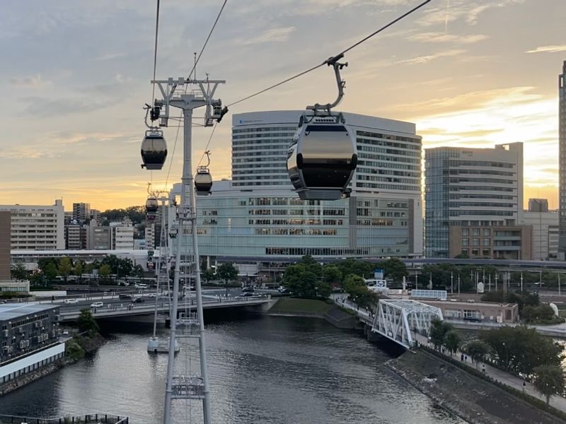 Yokohama Private Tour - The sky view from Yokohama air cabin (ropeway)