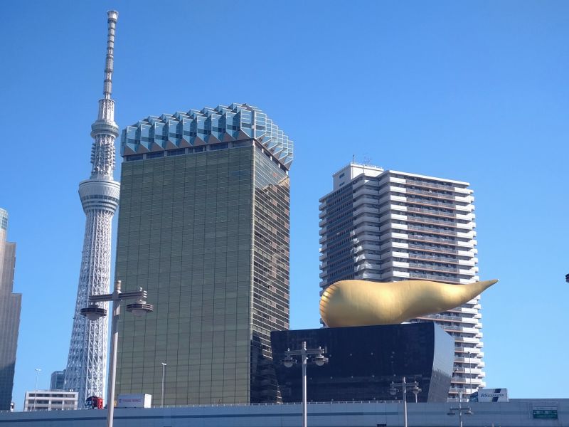 Tokyo Private Tour - Sky tree and Asahi beer company buildings