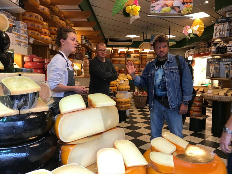 Amsterdam Private Tour - While walking around the old city, we will pay close attention to the Dutch essentials: cheese and herring. We'll learn which exotic dishes came to Amsterdam during the colonial era, which dinners were served on a farm, and which dishes are popular among young people from Amsterdam.