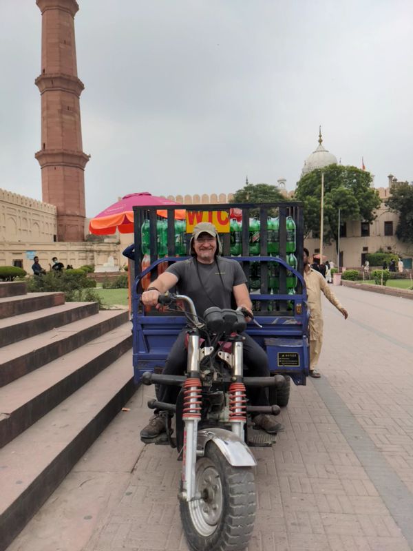 Lahore Private Tour - Guest from Lithuania enjoying Tok Tok ride