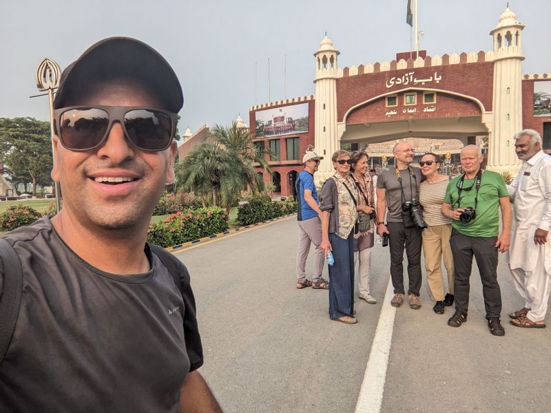 Lahore Private Tour - At Wagah Border gate.