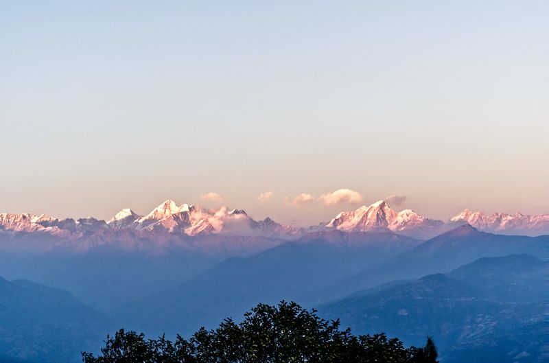 Kathmandu Private Tour - Mountain range seen from Nagarkot