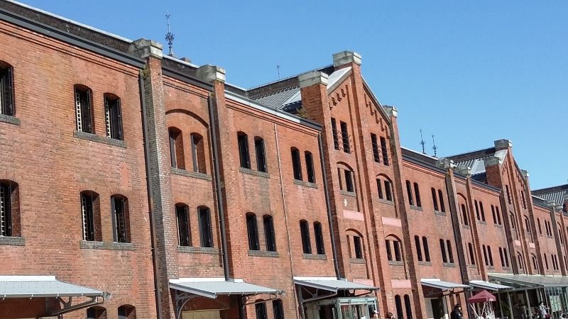 Yokohama Private Tour - Red Brick Building, previously used as a ware house, but now a modern shopping mall.