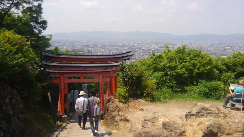 Kyoto Private Tour - View point @ Fushimi Inari. If you are a strong walker, we can go up to this point. 
