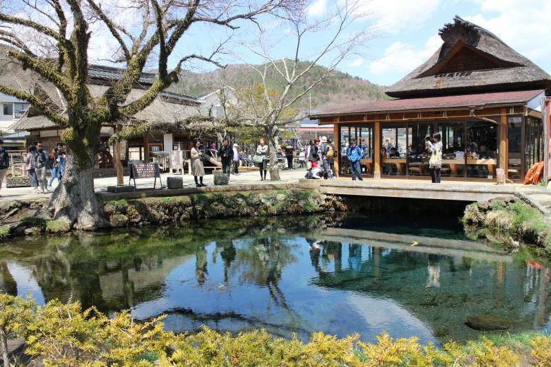 Mount Fuji Private Tour - Oshino Hakkai.  There are eight ponds formed by springs. The eight ponds are fed by snow melt from the slopes of Mt. Fuji that filters down the mountian through porous layers of lava for over 80 years.