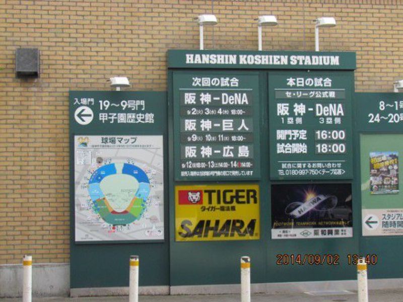 Osaka Private Tour - The game between Hanshin Tigers and Yokohama Baystars wa held on August 31st in 2014.