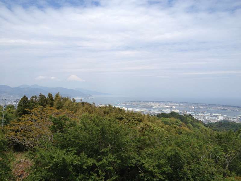 Shimizu Private Tour - View from the Nihondaira Observatory, with Mt. Fuji vaguely seen in the distance.