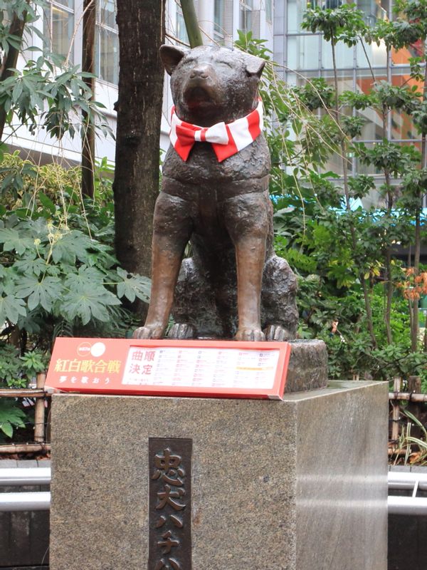 Tokyo Private Tour - a statue of HACHI at Shibuya