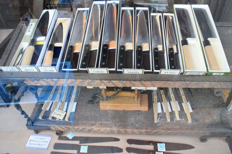 Kamakura Private Tour - cooking knives at Sword Smith