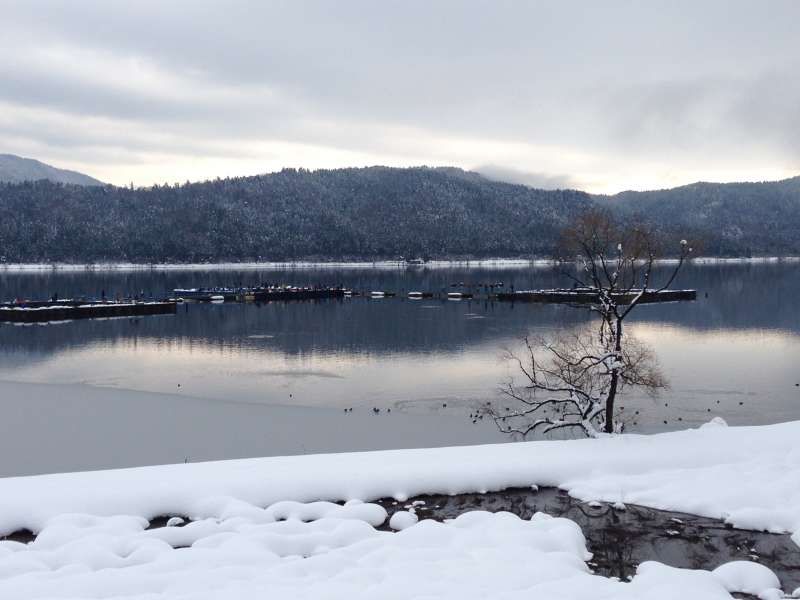 Shiga Private Tour - [Feb.] Calm Lake Yogo on Snowy Day