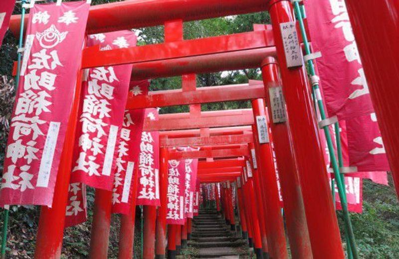 Kamakura Private Tour - Red toriis (gateways to a shinto shrine) on the approach to Sasuke-Inari