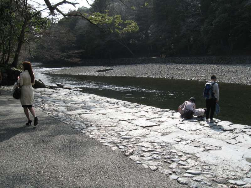 Mie Private Tour - The bank of Isuzu River in the precinct of Naiku as purifying place.  