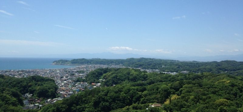 Kamakura Private Tour - View of the Pacific Ocean from the hiking trail (H1). It can also be viewed from Engaku-ji, Kencho-ji, and Hasedera temples.