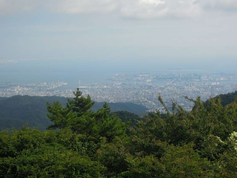 Kobe Private Tour - A view of Osaka Bay from an observation deck on the top of Mt. Rokko