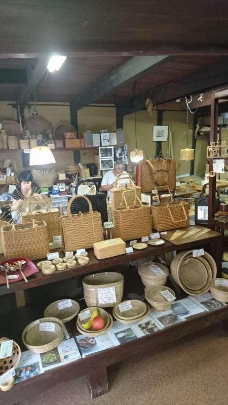 Ehime Private Tour - Take-kobo, a bamboo studio. There are a lots of hand-made bamboo producs displayed and on sale.