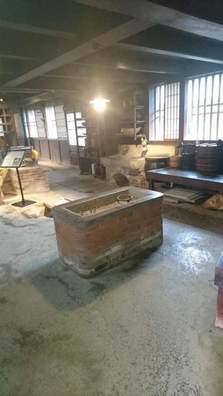 Ehime Private Tour - A kitchen with wide space. Not only the family members but also many workers resided here. 