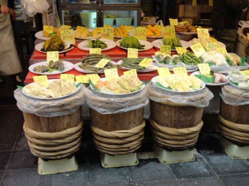 Osaka Private Tour - A vegetable pickle shop at Kuromon market