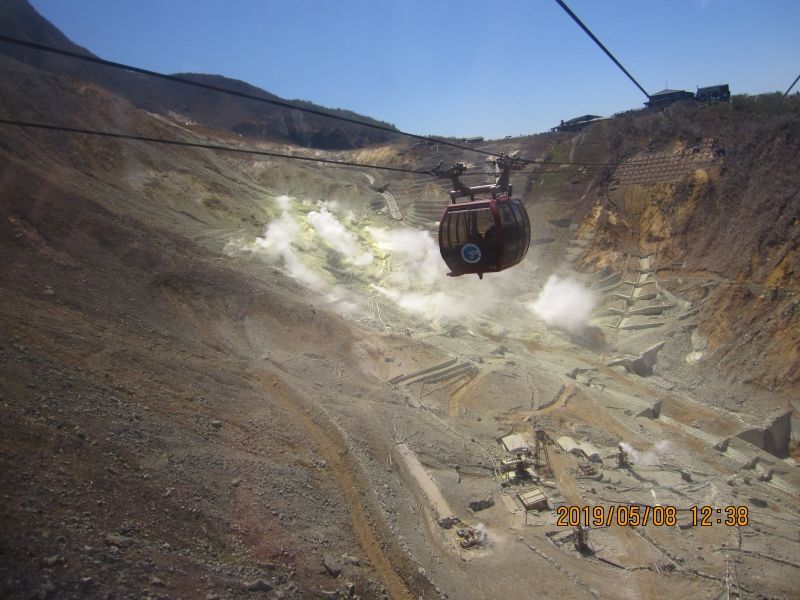 Hakone Private Tour - Rope Way crossing over the volcanic valley. 