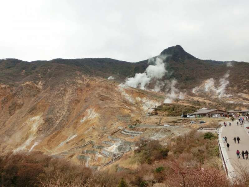 Hakone Private Tour - Owakudani. You can recognize that Hakone is an active volcano.