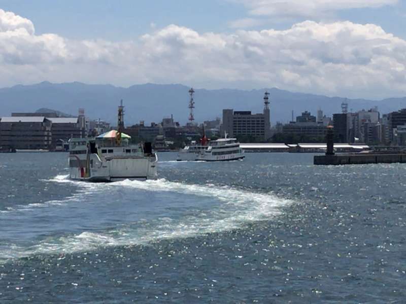 Kagawa Private Tour - Ferries come and go, at Takamatsu Port