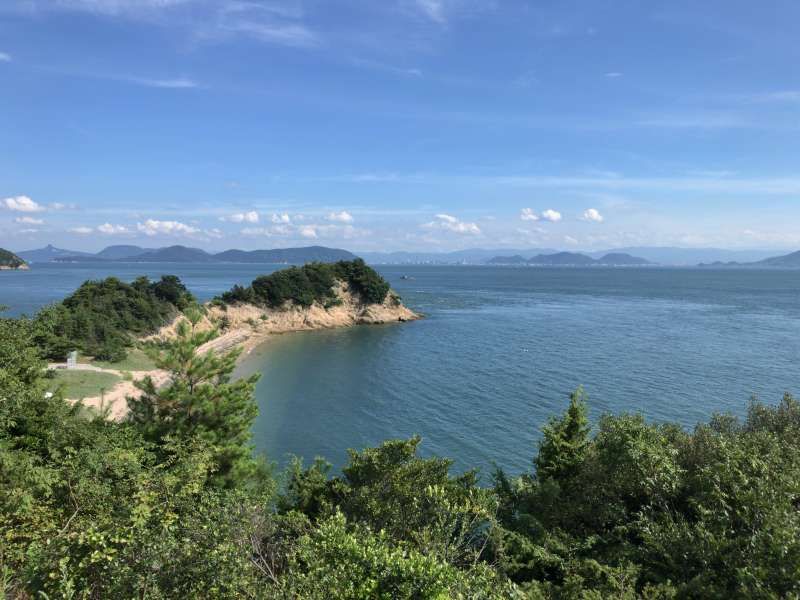 Kagawa Private Tour - A beautiful scene from a hill near Benesse House Museum