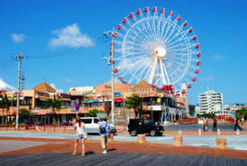 Okinawa Main Island Private Tour - The Mihama American village in Chatan town is a large entertainment complex. The most recognizable feature is the large Ferris Wheel. There are a lot of fashion shops, restaurants, ice cream shops.