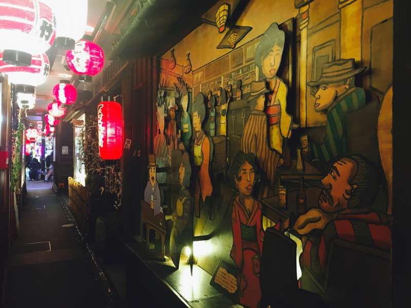 Osaka Private Tour - A small alley in Dotombori with late 19th - early 20th century exhibition.