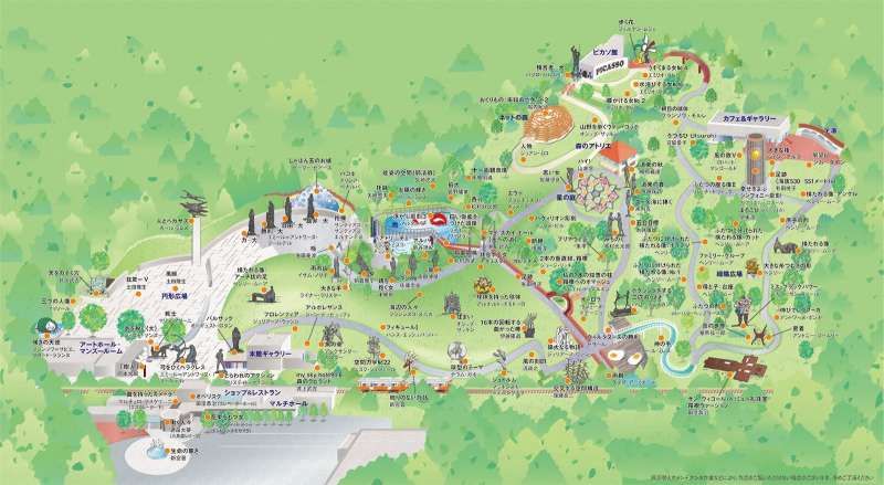 Hakone Private Tour - Map of Chokokunomori Museum