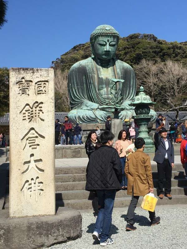 Kamakura Private Tour - The big Buddha in Kamakura has been sitting for over 700 years! The statue itself is much older than that in Nara.