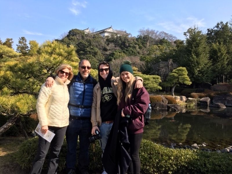 Himeji Private Tour - Lovely family from the USA at Kokoen Japanese Garden