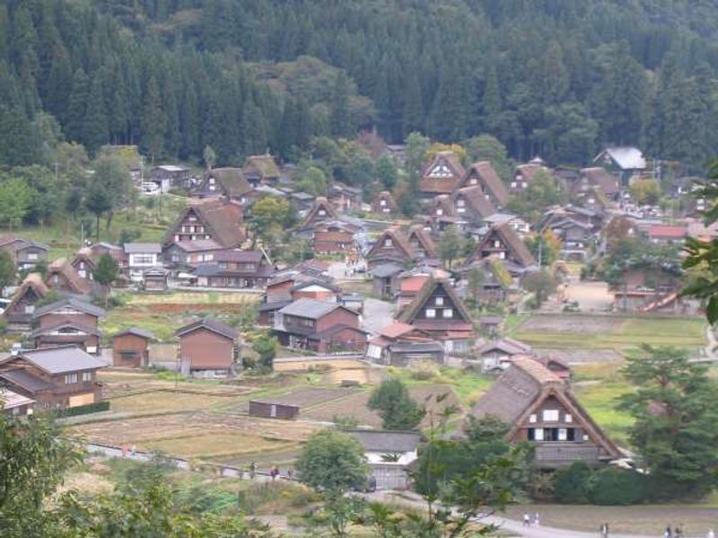 Kanazawa Private Tour - a view of village from observatory in summer 