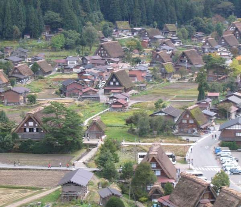 Kanazawa Private Tour - a view of village from observatory in summer