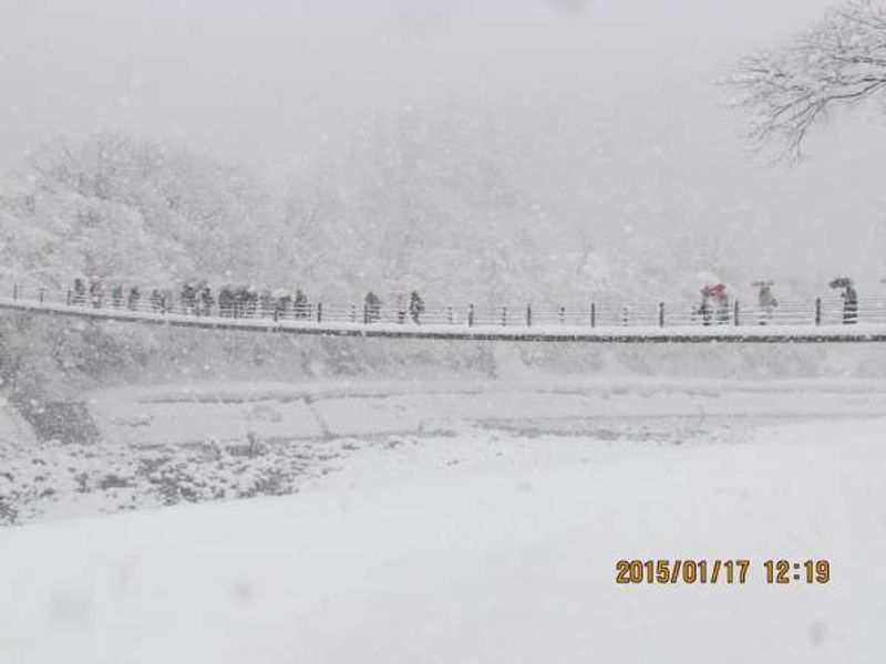 Kanazawa Private Tour - Deai Bridge over Sho river in winter