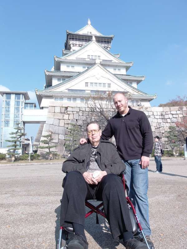 Osaka Private Tour - The main Tower with some exhibits in the feudal periods at Osaka Castle.
You can be lifted to the top in a wheelchair.