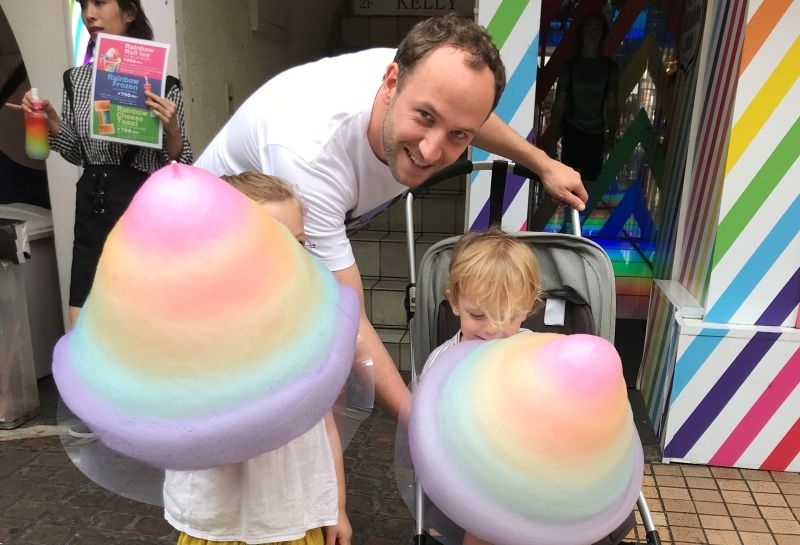 Tokyo Private Tour - Rainbow-colored cotton candy is popular with children of all ages! (#2)