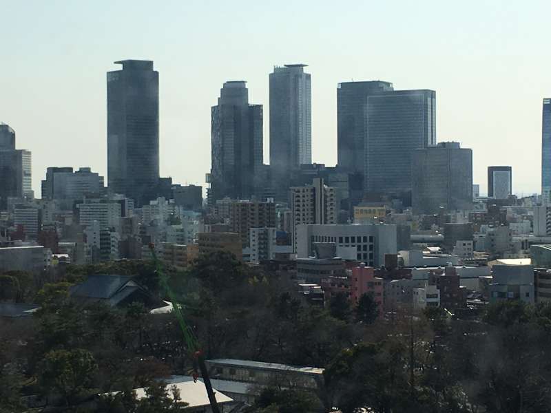 Nagoya Private Tour - A view of skyscrapers in Nagoya from the top floor of Nagoya Castle Tower