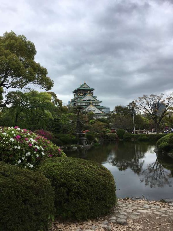 Osaka Private Tour - Osaka castle from Japanese garden